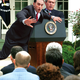Agent Anthony Panucci dives in between the president and a hostile reporter.